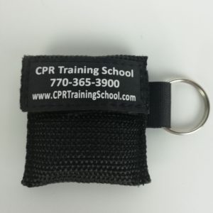 CPR Training School keychain with contact details